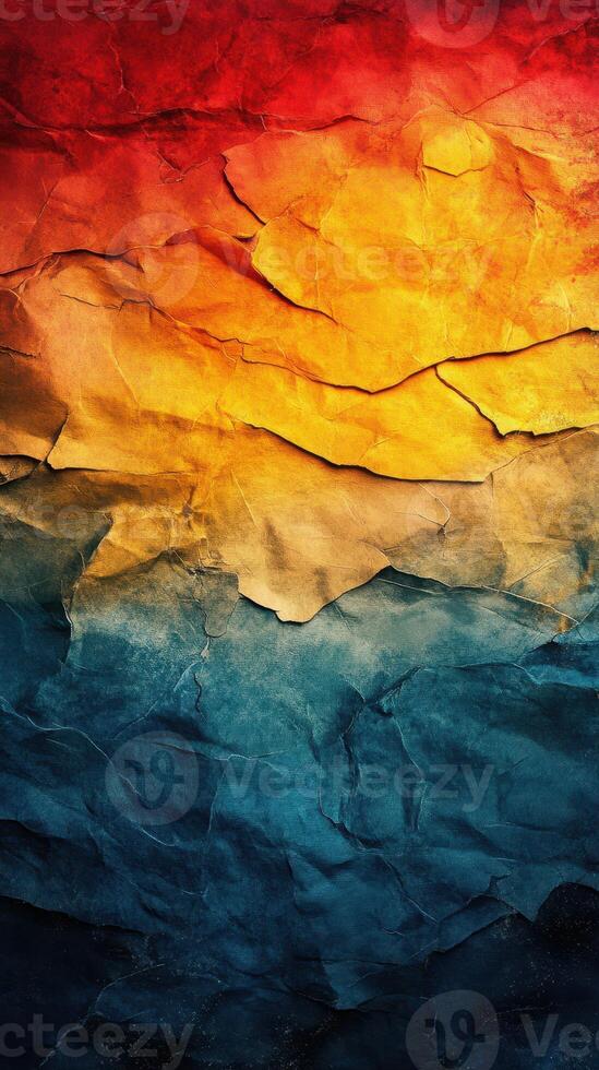 Colorful textured background with vibrant hues of red, orange, yellow, blue, and black showing creative design potential photo