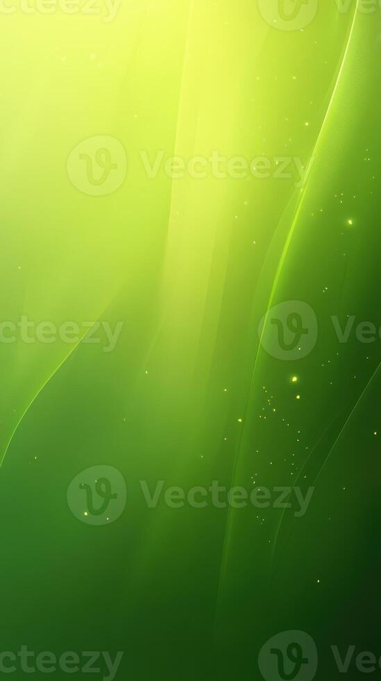 Vibrant green abstract background with soft waves and gentle sparkles creating a serene atmosphere photo