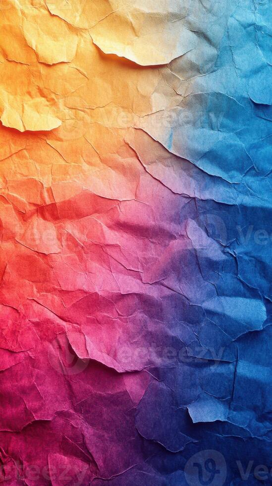 Colorful textured paper with warm and cool tones blending in an artistic design photo