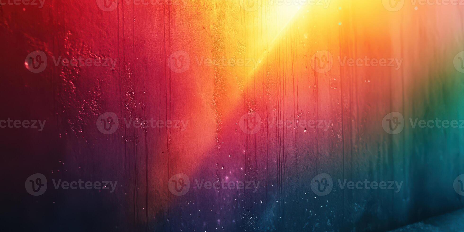 Vibrant colors blend together creating a beautiful abstract display on a wet surface in soft lighting photo