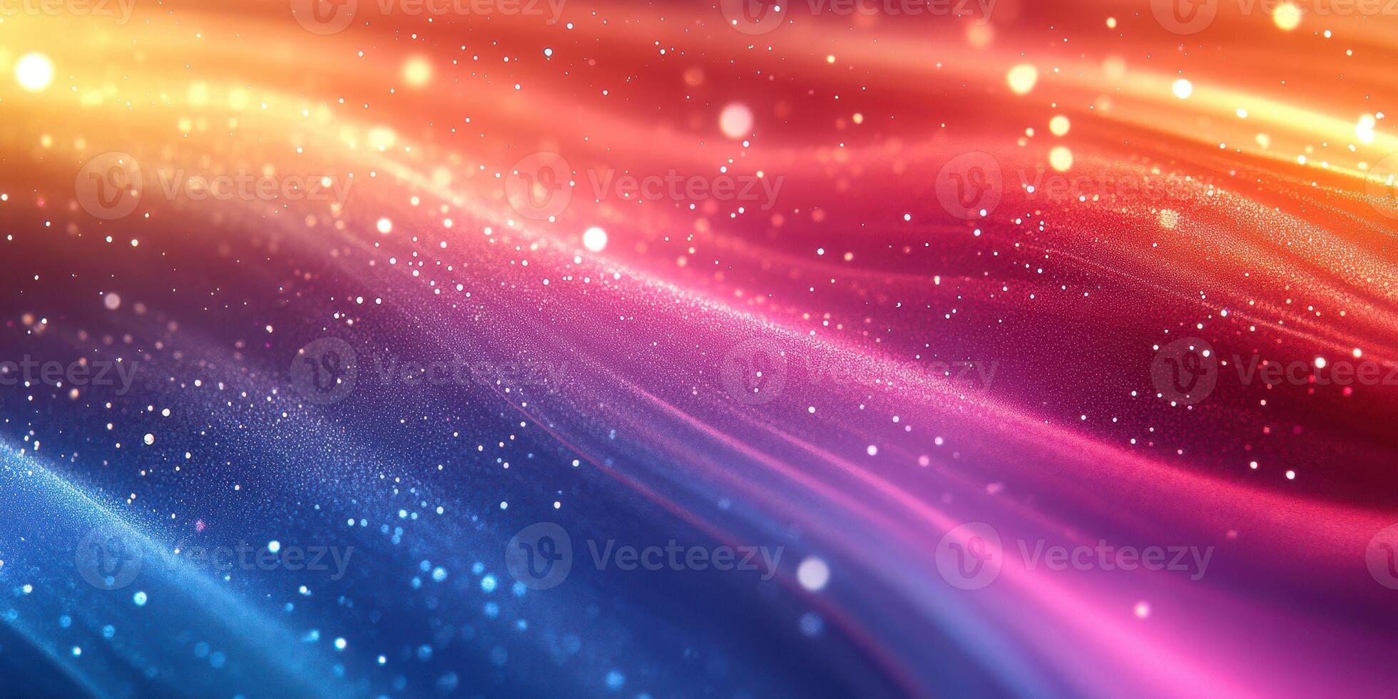 Colorful abstract design with flowing waves and glowing particles in vibrant hues photo