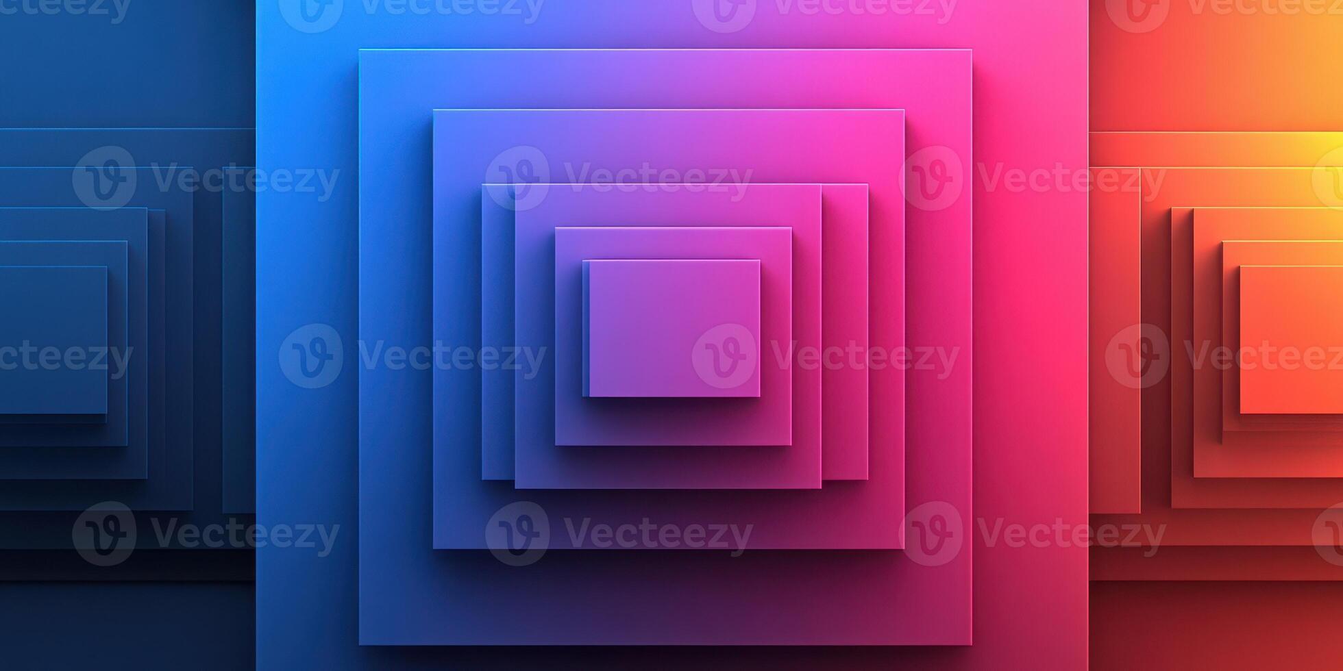 Geometric layers create a striking visual effect with vibrant colors in an abstract design photo
