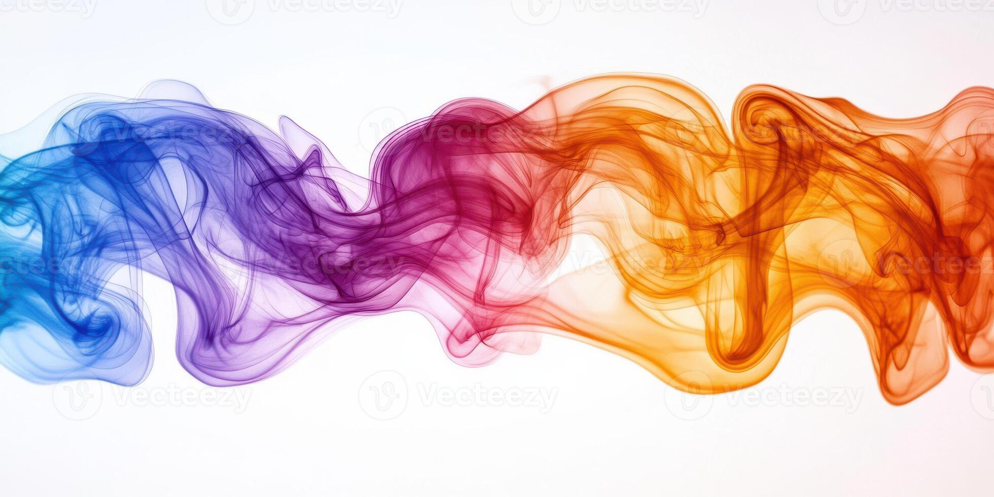 Colorful smoke swirls blend together in a mesmerizing display of movement and vibrancy photo