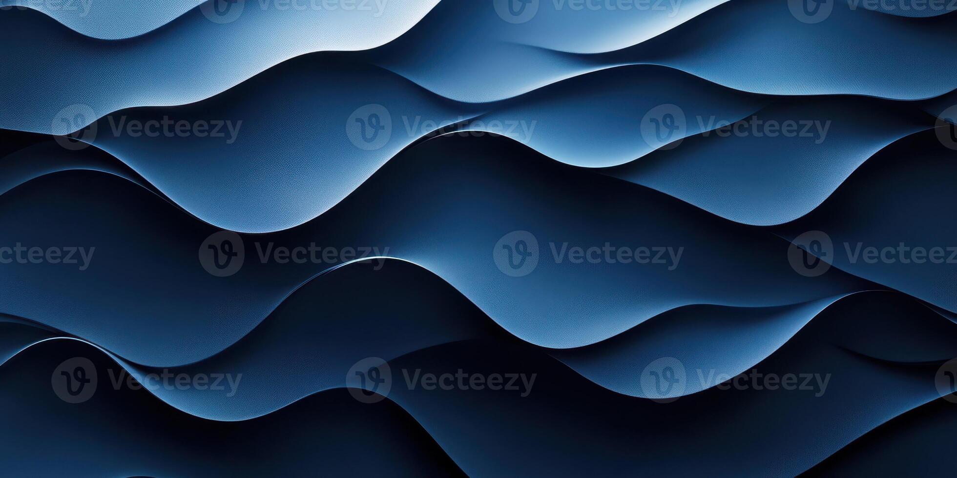 Flowing blue waves create an elegant and dynamic texture in a modern design setting photo