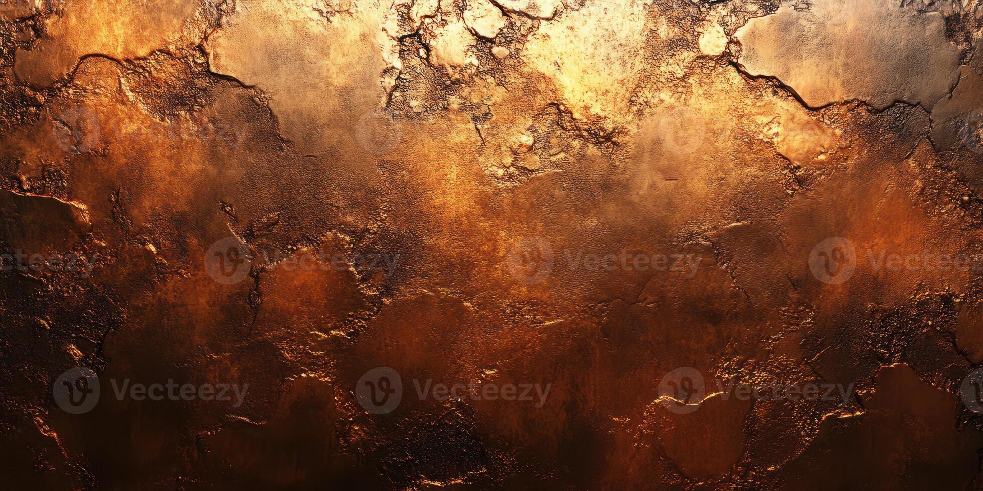 Unique textured surface with rich golden and brown tones in abstract design showcasing natural patterns and depth photo