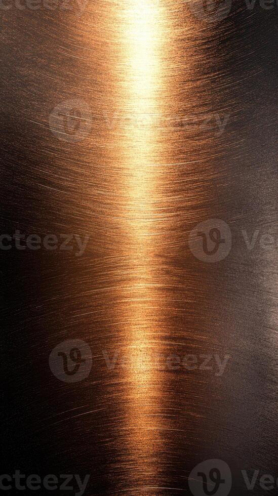 Shimmering copper surface with subtle textures and reflections illuminated by soft lighting photo
