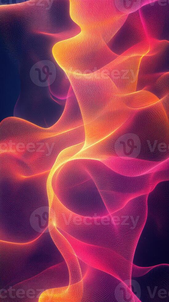 Colorful abstract waves create a mesmerizing display of energy and movement in a vibrant design photo