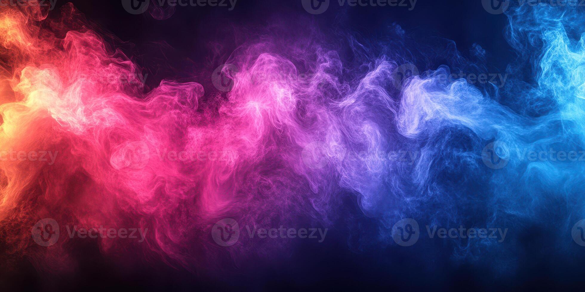 Colorful smoke swirls blend in a mesmerizing display of vibrant hues in an abstract representation of movement photo