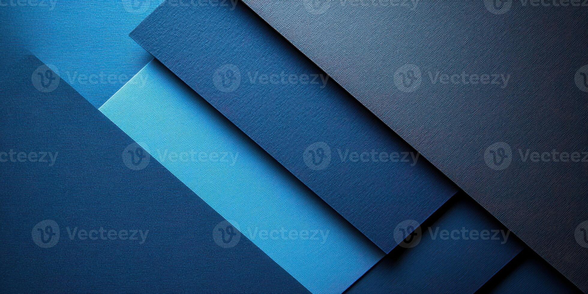 Layers of blue paper arranged in a visually appealing composition showcasing texture and color variations photo