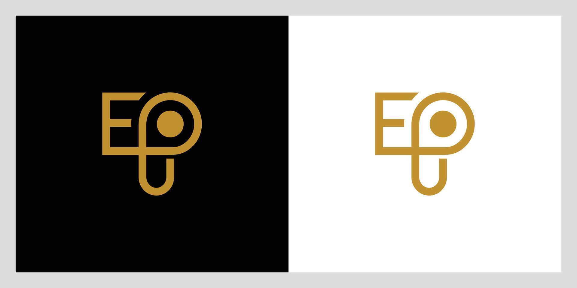 Alphabet letters Initials Monogram logo EP, PE initial. vector