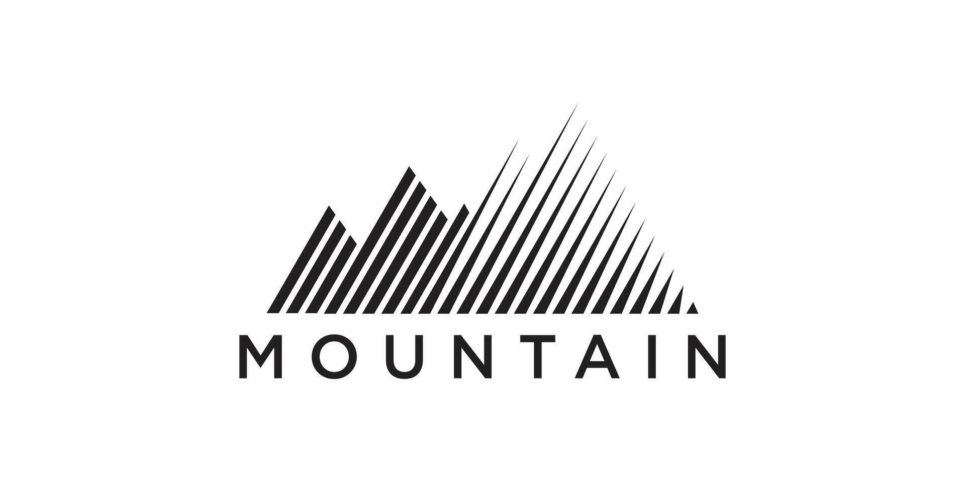 Mountain logo design template vector