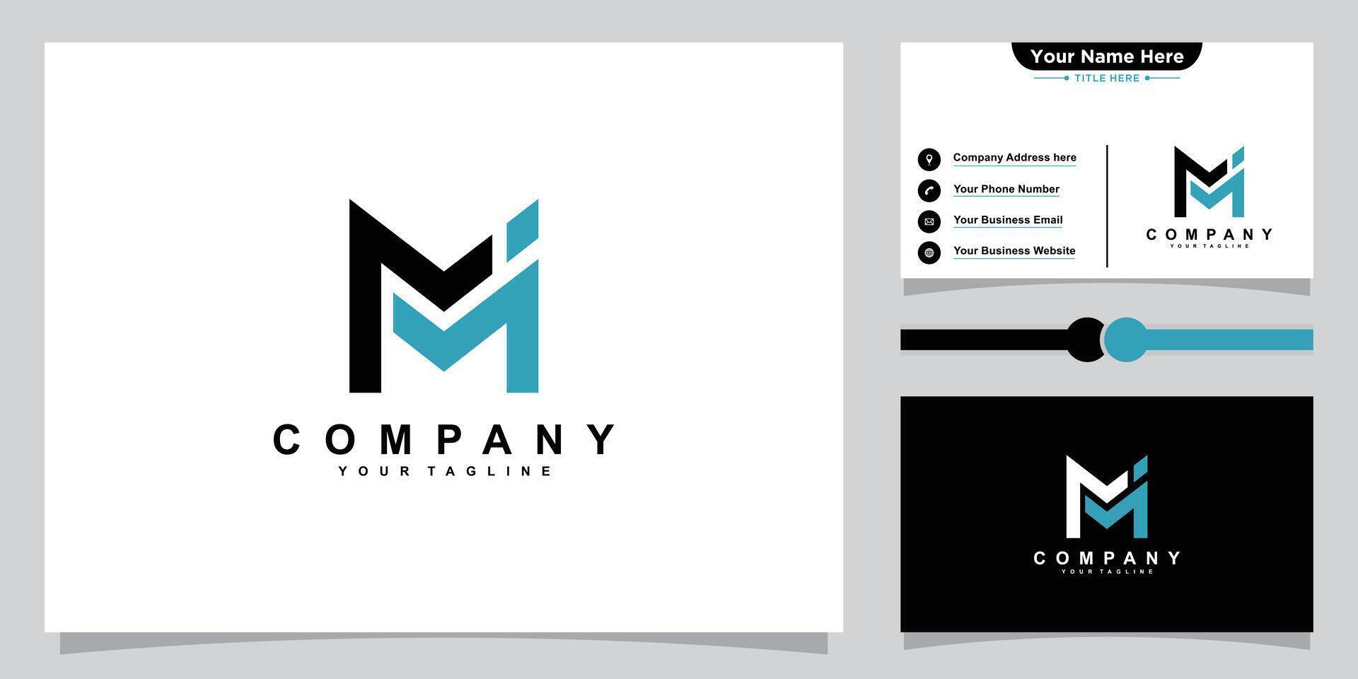 Initial MI, IM Alphabets Letters Logo Monogram vector