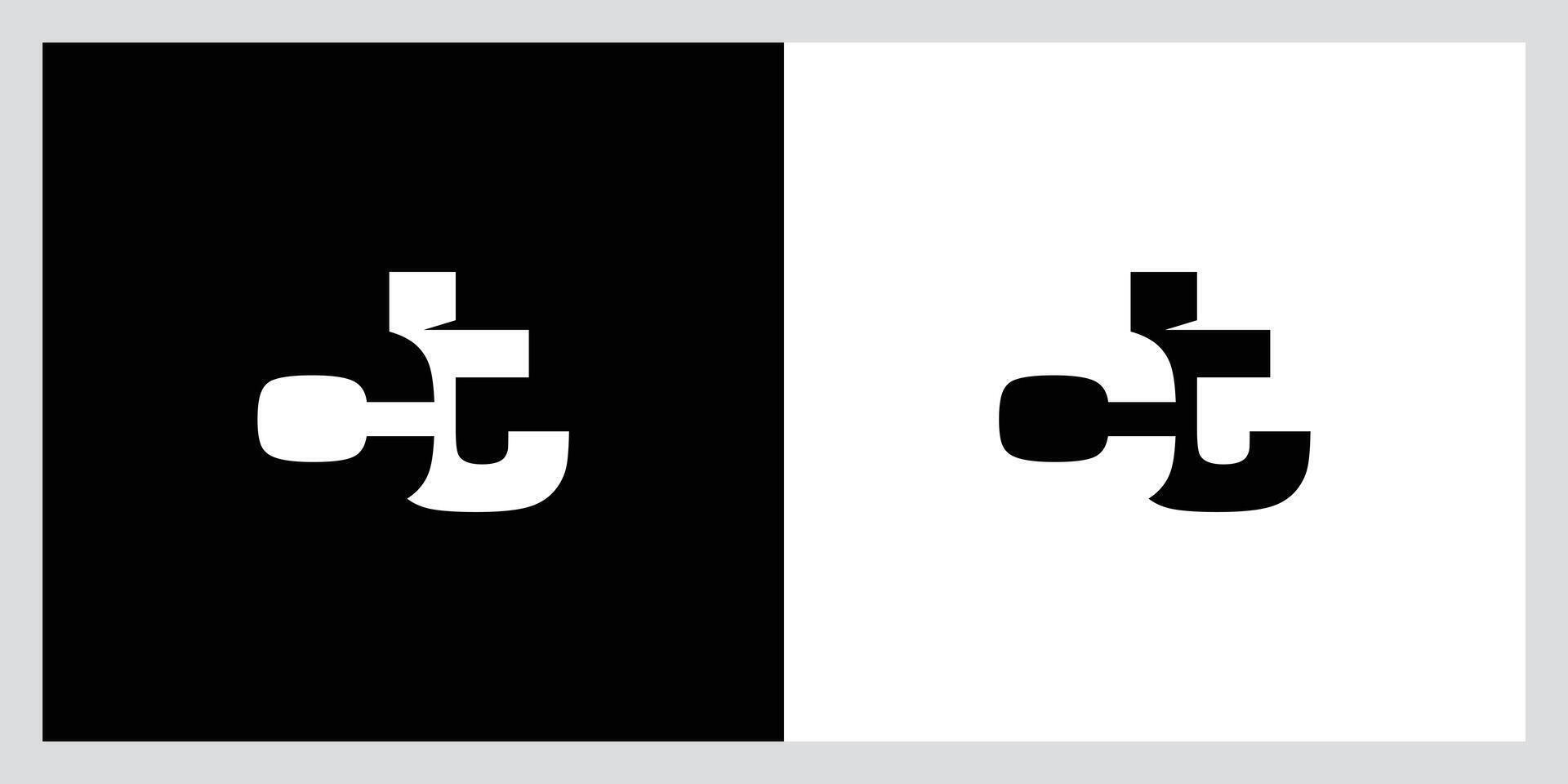 Alphabet letters Initials Monogram logo CT, CT initial. vector