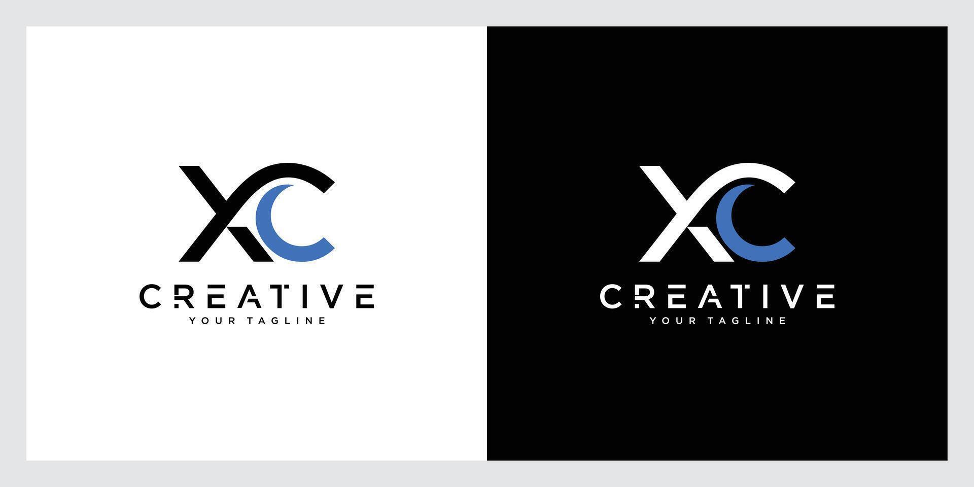XC Letter Initial Logo Design Template vector