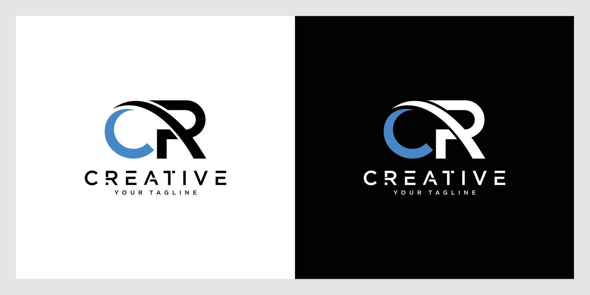 Initial CR Alphabets Letters Logo Monogram vector