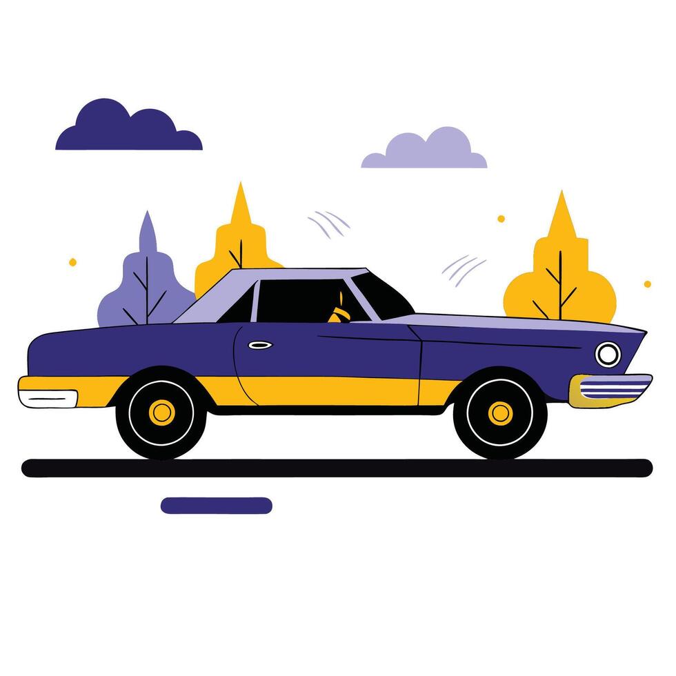Conceptual Illustration of a Lowrider Car Embodies Freedom and Style vector