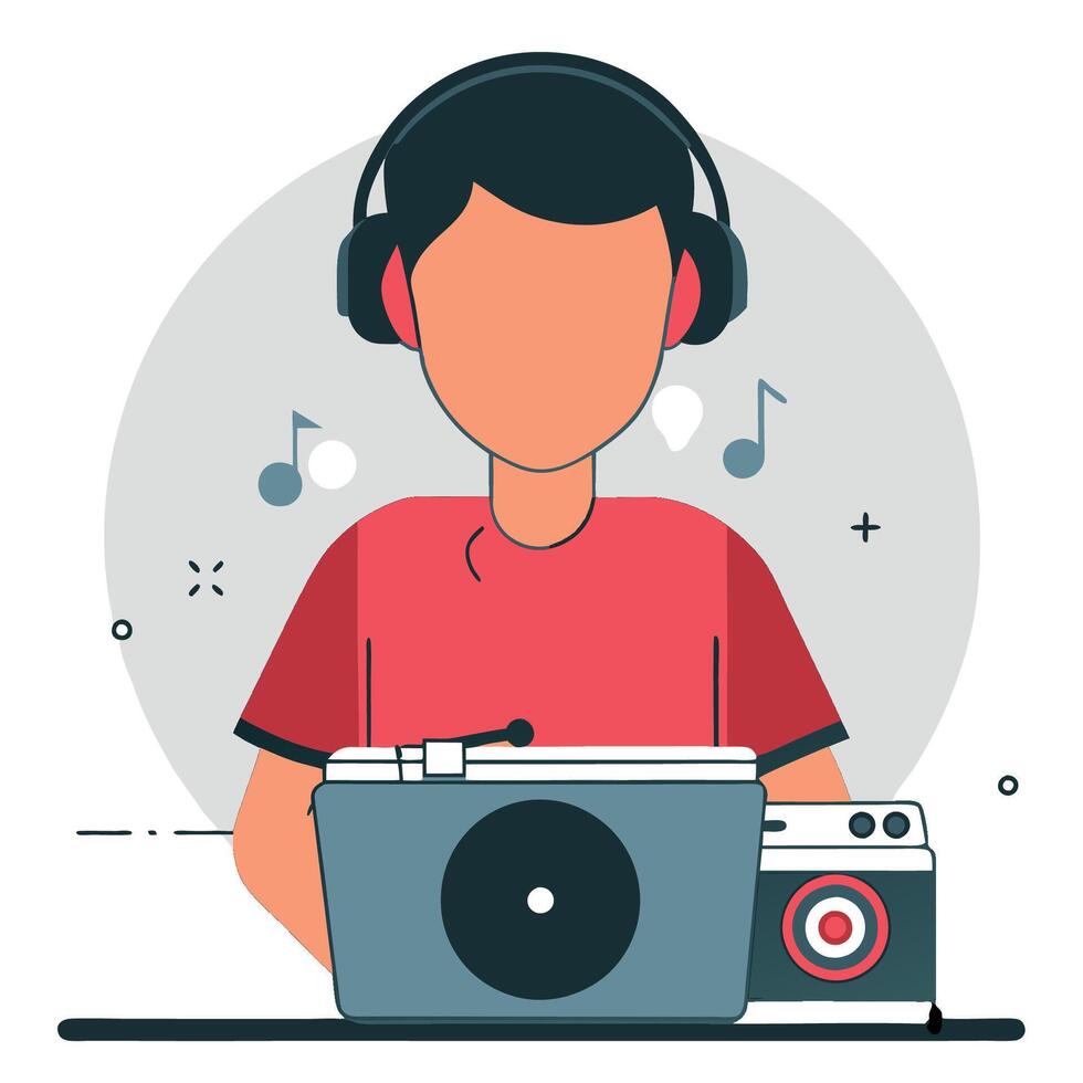 Dreamy Lo Fi Illustration with Ambient Ambiance and Retro Vibes vector
