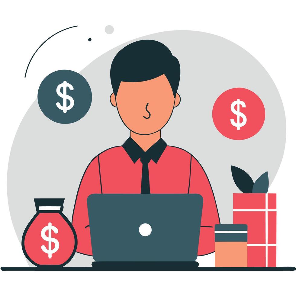 Money Management Concept Finance and Budget Planning vector