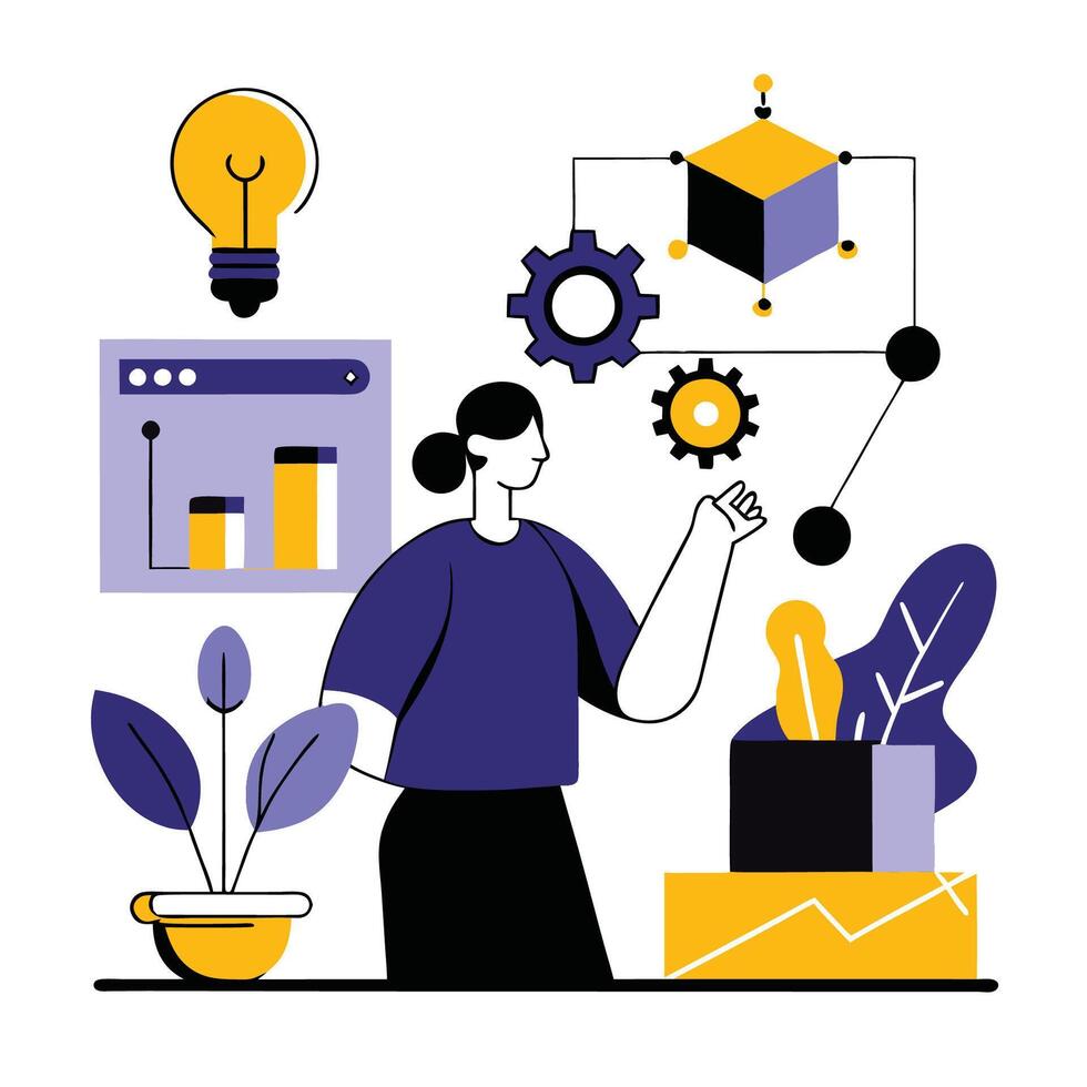 Visualizing the Concepts and Principles of Logic through Illustrations vector