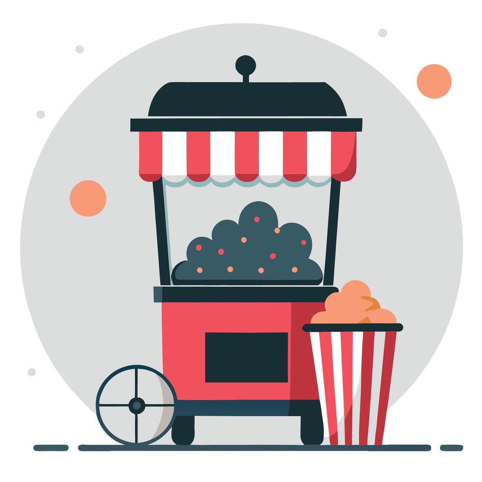 Creative Process Illustrating the Art of Making Popcorn vector