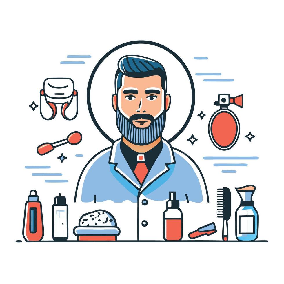 Stylish Male Grooming Elevate Your Daily Routine vector
