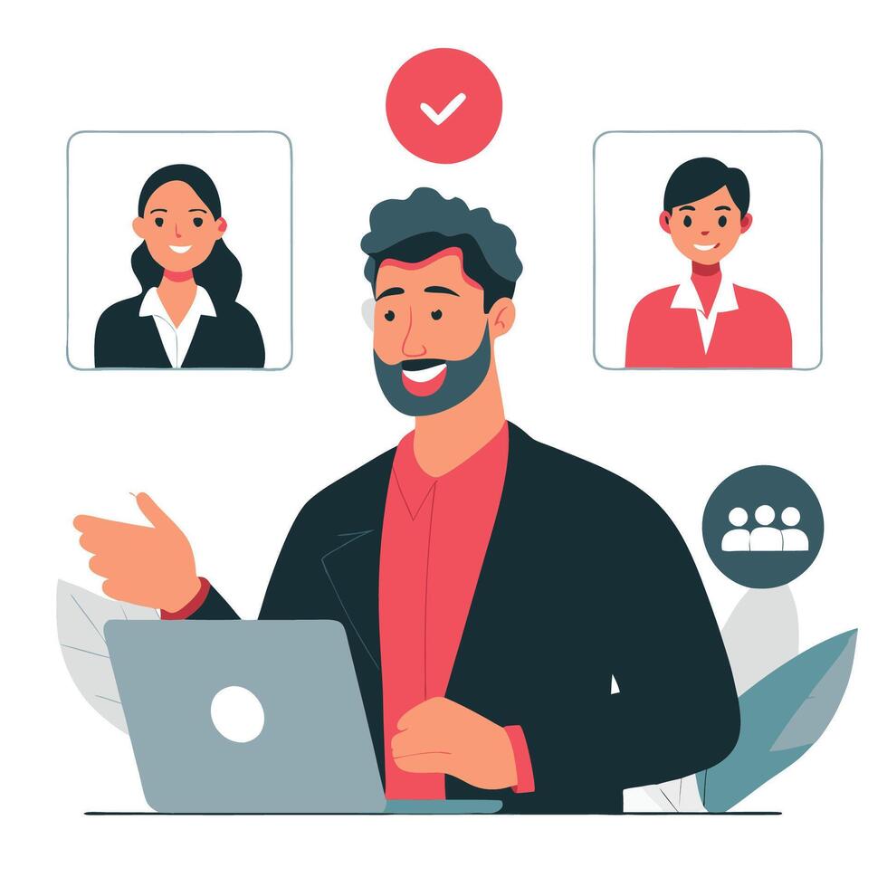Illustrative Guide to Onboarding New Employees with Conceptual Imagery vector