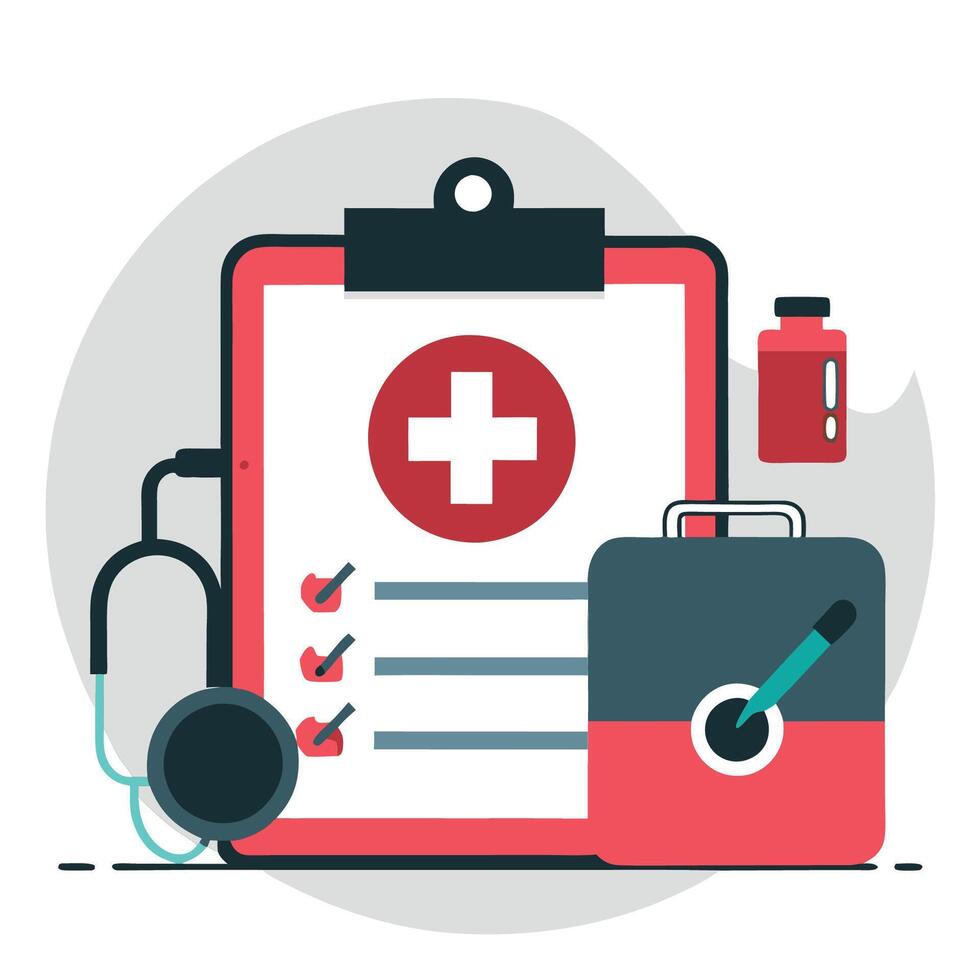 Comprehensive Medical Checkup for Optimal Health and Well being vector