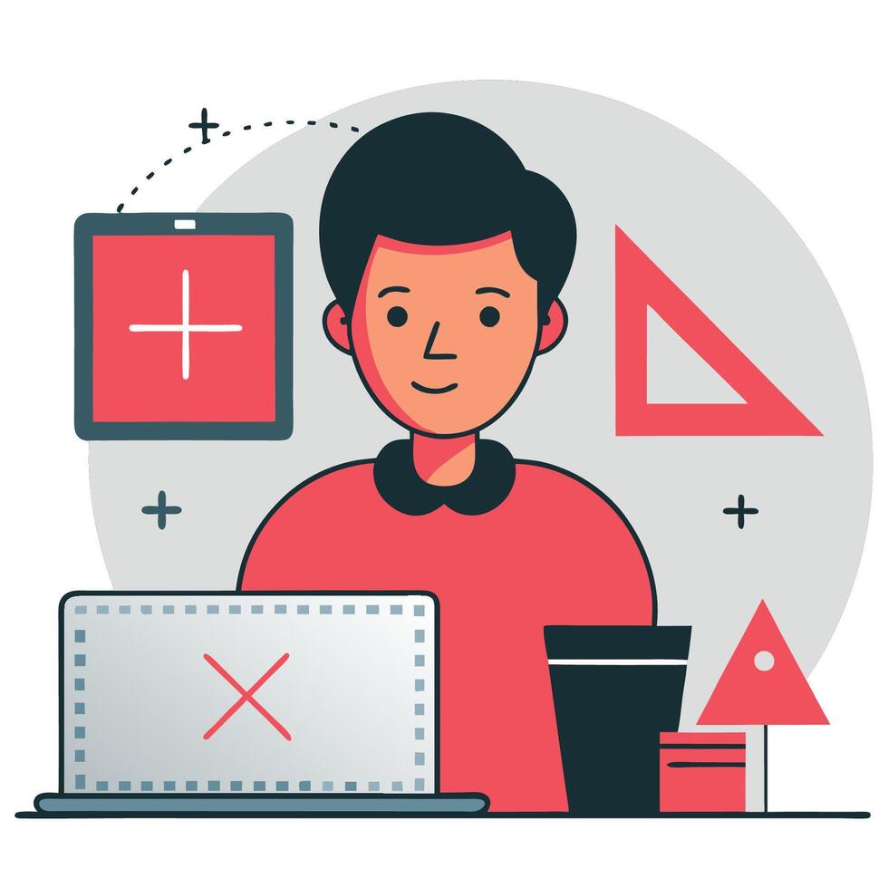 Visualizing Mathematical Concepts with an Illustrative Approach vector
