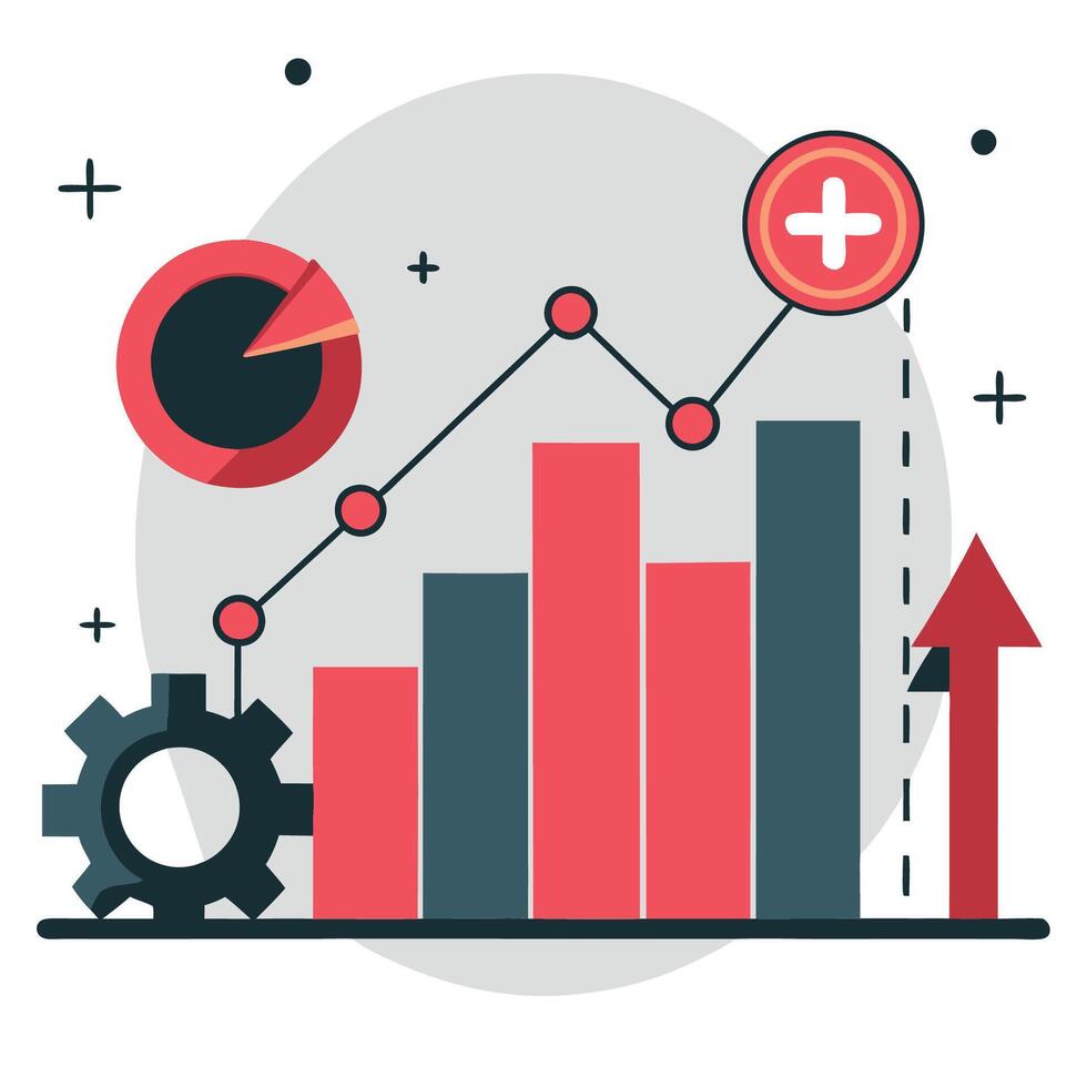Visualizing Key Performance Indicators A Guide to Metrics in Concept Form vector