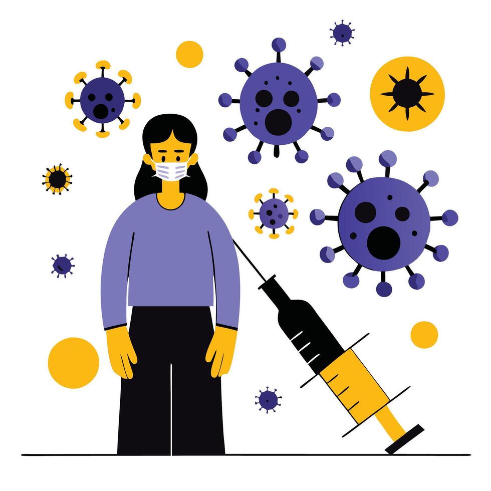 Detailed Illustration Depicting the Concept of Measles vector