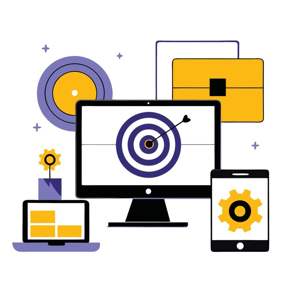 Multi Device Targeting A Comprehensive Guide to Connect with Cross Platform Users vector