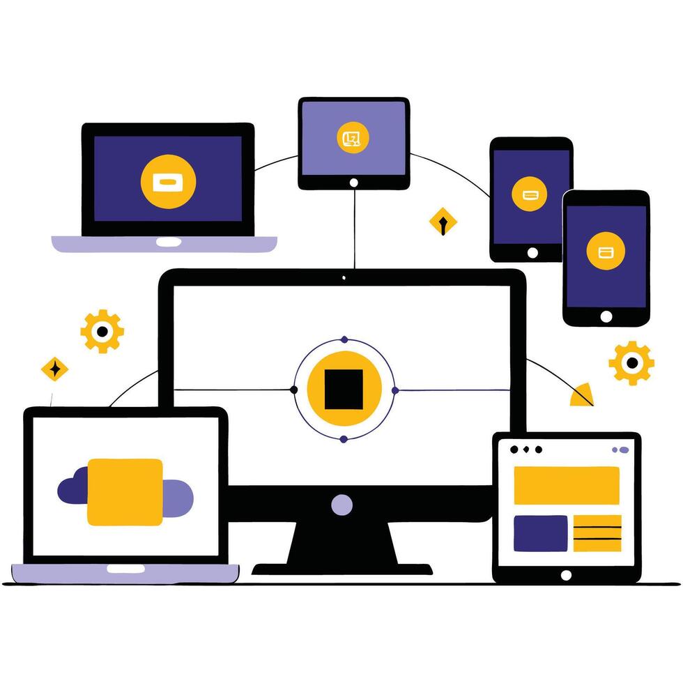 Multi Device Targeting Reaching Audiences Across Devices for Maximum Impact vector