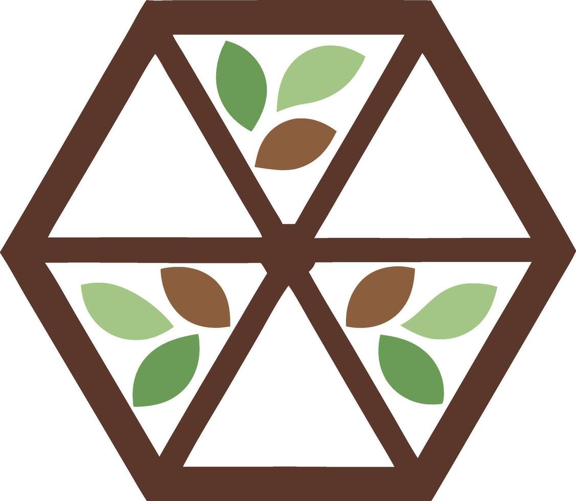 Modern geometric tea container with earthy tones vector