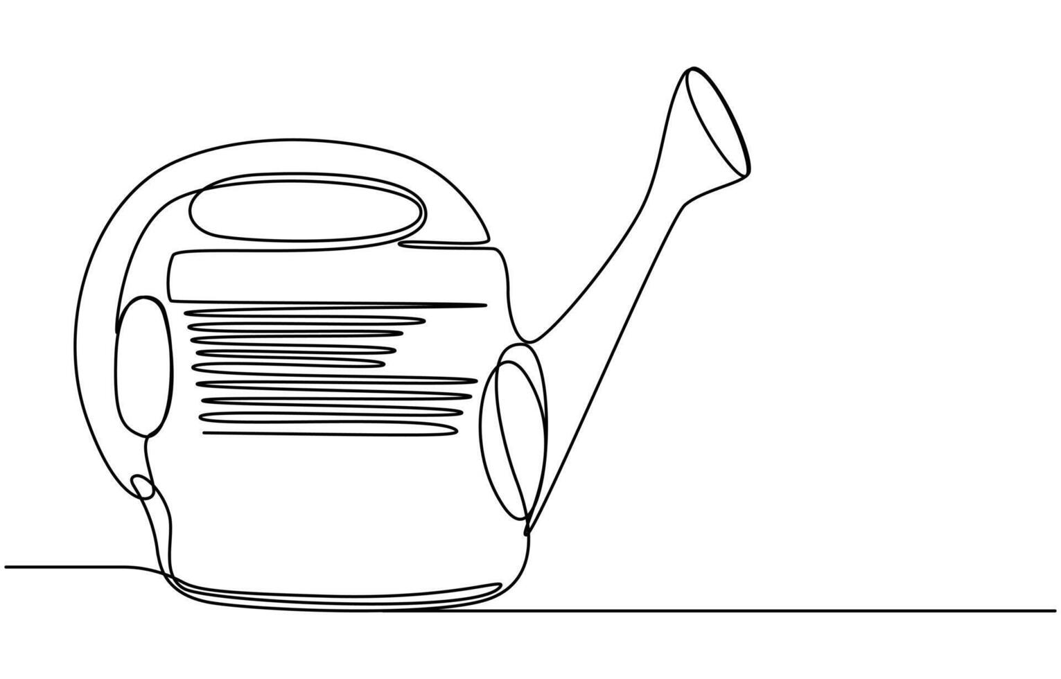 water can one line art for garden vector