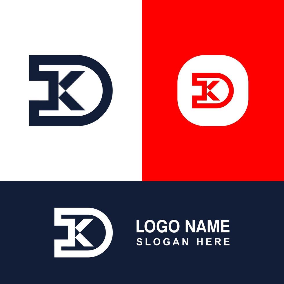 Creative KD letter logo, Icons and Graphics. vector