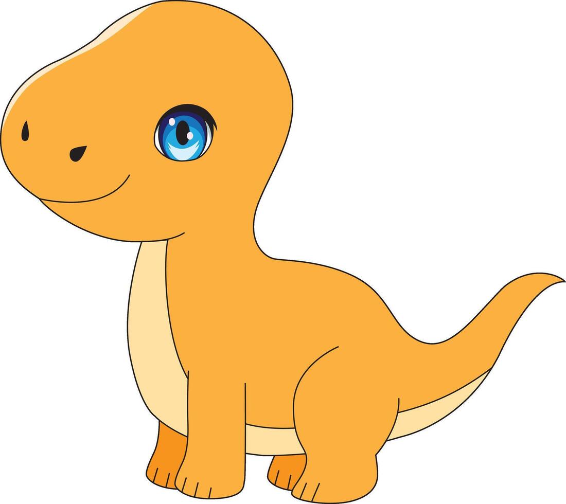 Cute Dinosaur Chibi Dino Mascot vector