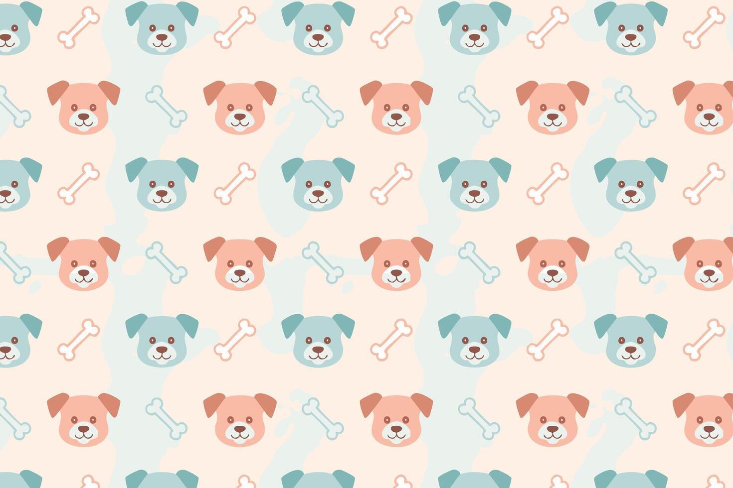 A pattern with dogs and bones background vector