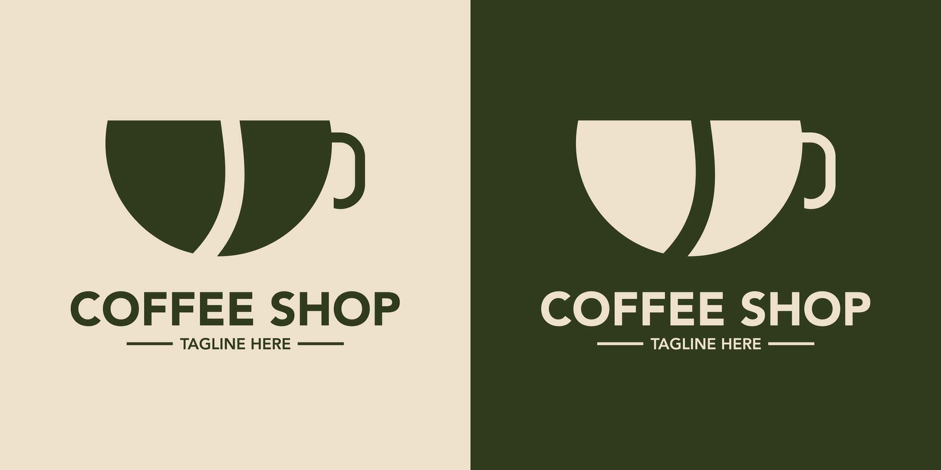 Coffee shop logo design symbol vector