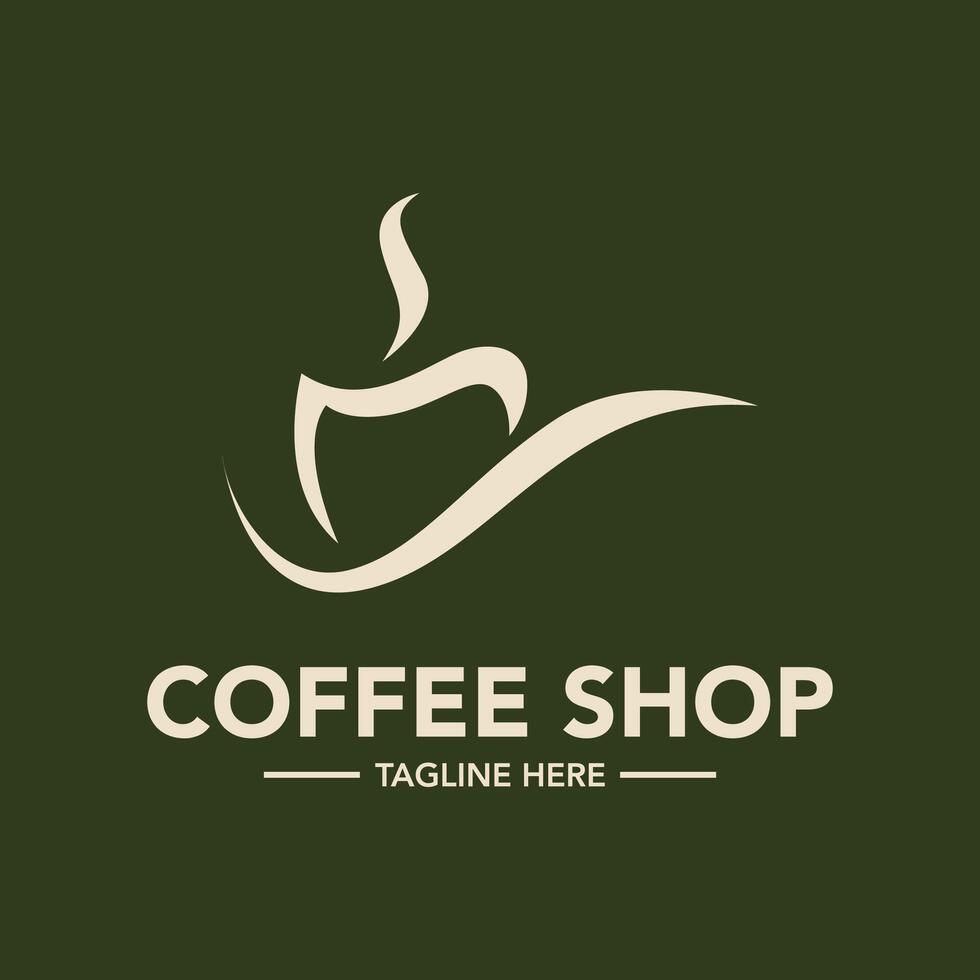 Cafe sign logo design vector