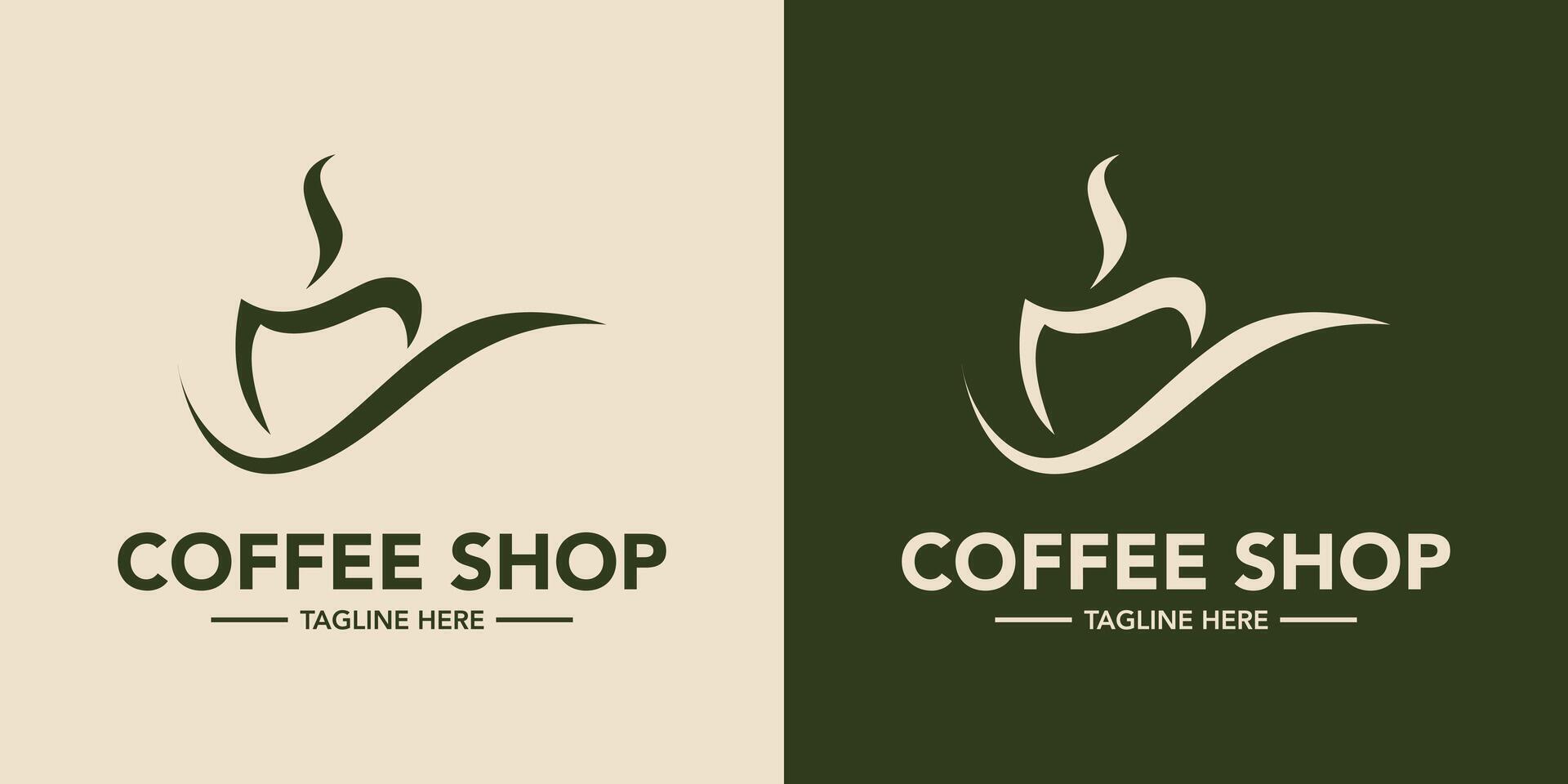 Cafe logo design template vector