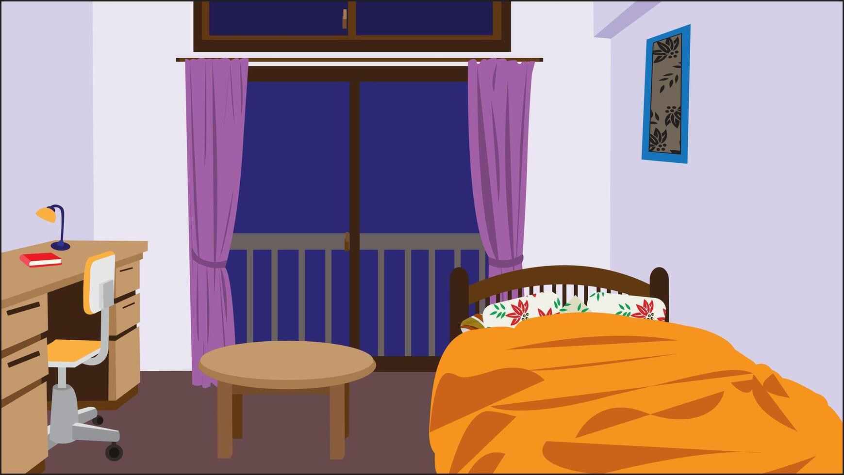 Room Interior Design Art vector