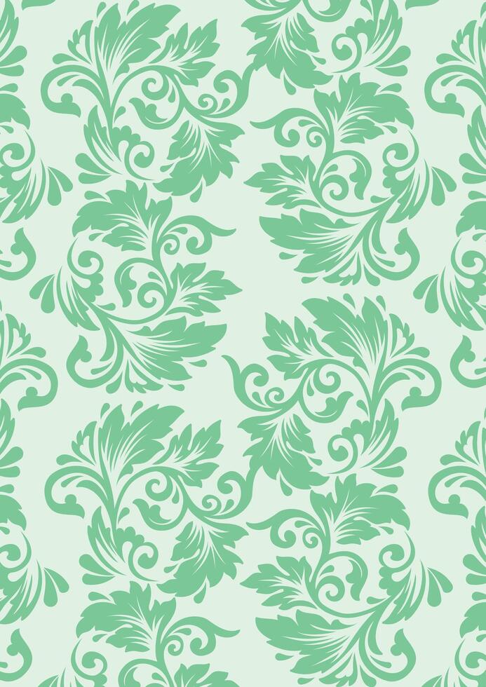 Green Floral Pattern Background Illustration vector