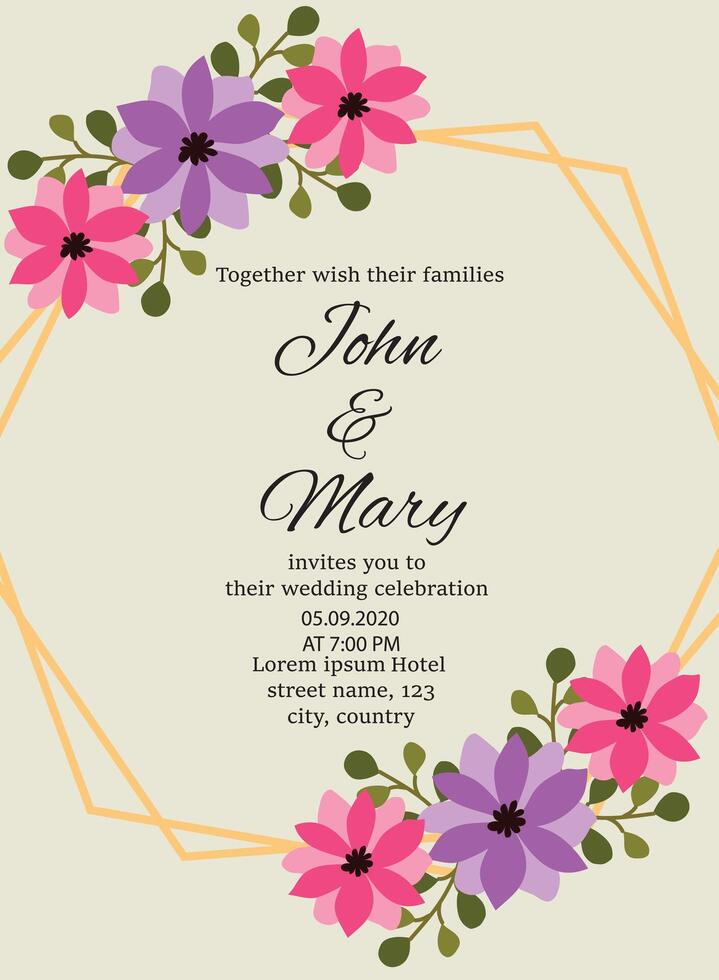 Wedding Invitation Card Design vector