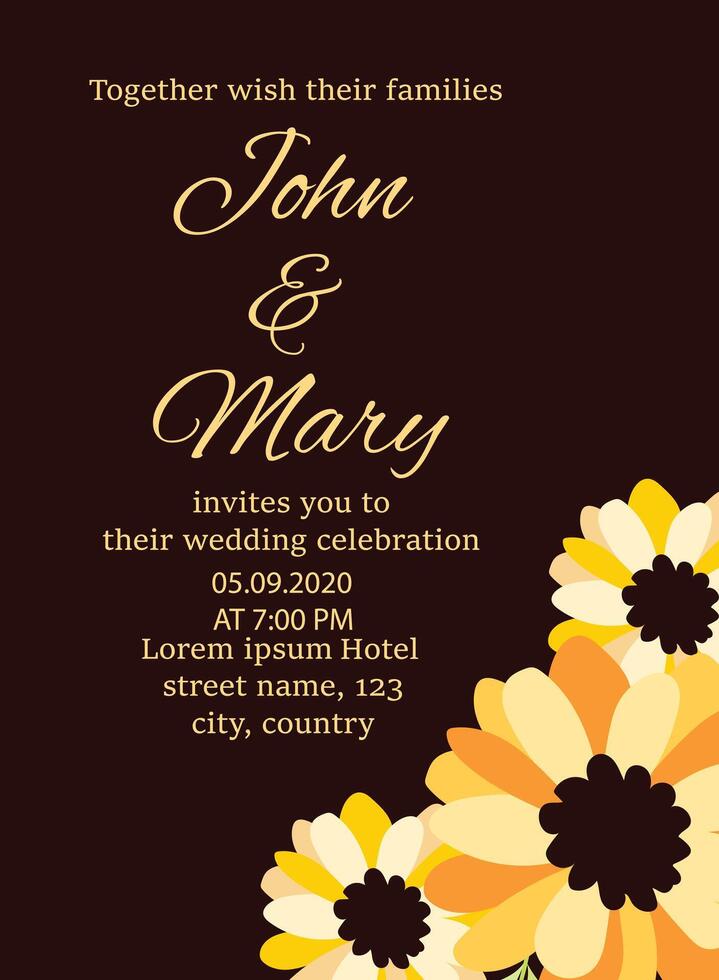 Classic Wedding Invitation Stock Art vector