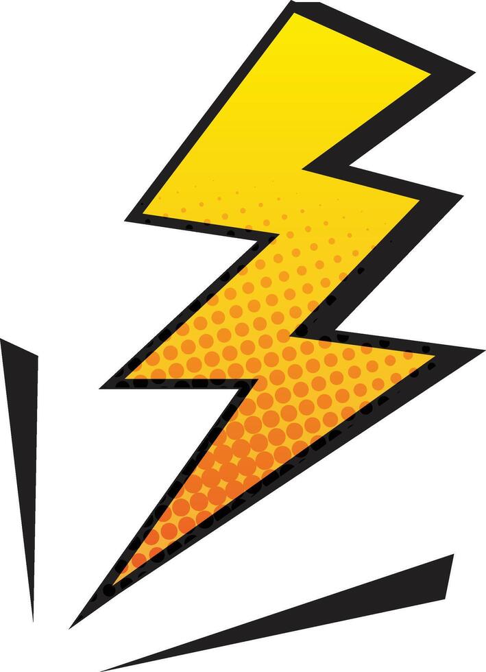 Comic lightning effect. Comic effect shape with pop art style vector