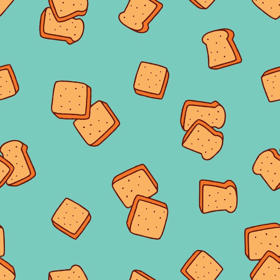 Bread Seamless Pattern Background for Surface Print Fabric Fashion Wrapping vector