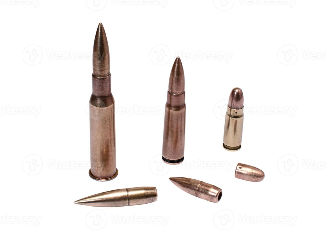 Cartridges and bullets for assault rifle and machine-gun of 7.62 caliber photo