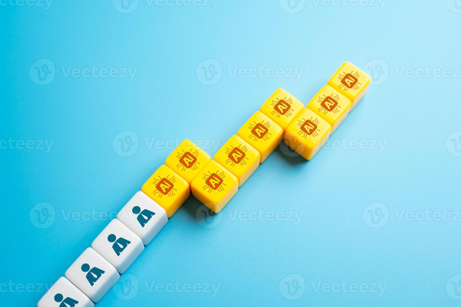 Stop hiring new employees in favor of AI. Increased efficiency and profit growth from the use of neural networks and artificial intelligence technologies in business. Cut labor costs photo
