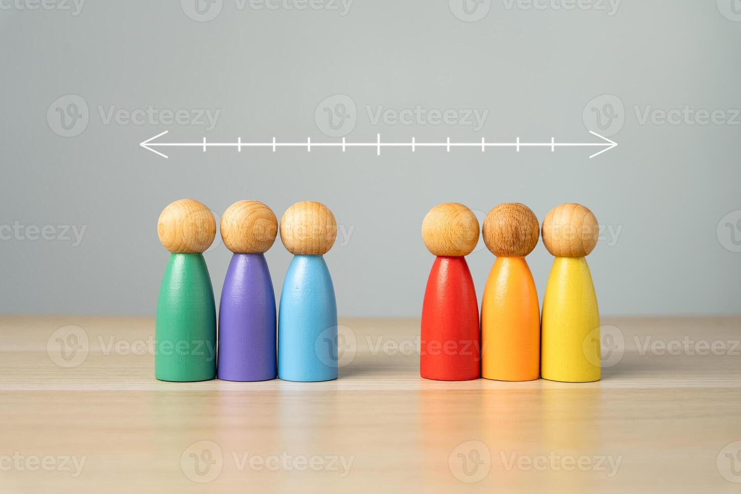 Measuring Left Right Political Orientation of people. Representing ideologies from progressive to conservative. Economics, social policies, government intervention. Voter behavior photo