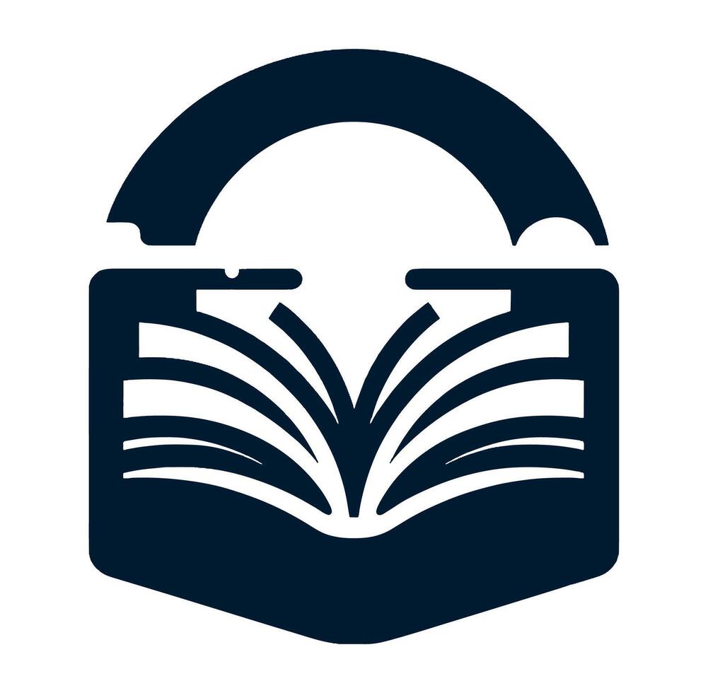 An open book with a lock icon vector
